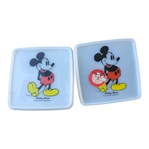 Early 1970s Eagle Made In USA Mickey Mouse Sandwich Containers